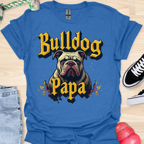 Bulldog Papa - V6 - Gothic Graphic T-Shirt
